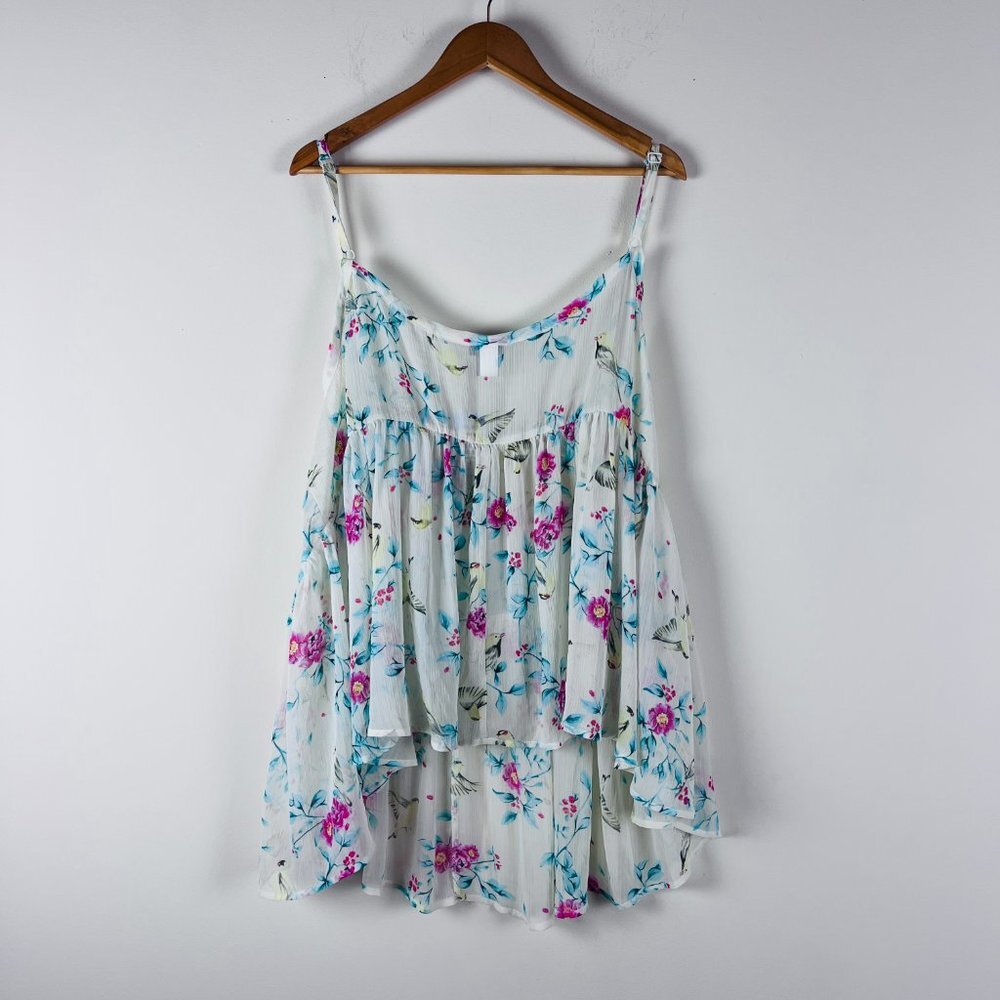 2/$20 Torrid Florid Sheer Baby Doll Top 4 NWT - Picture 3 of 6